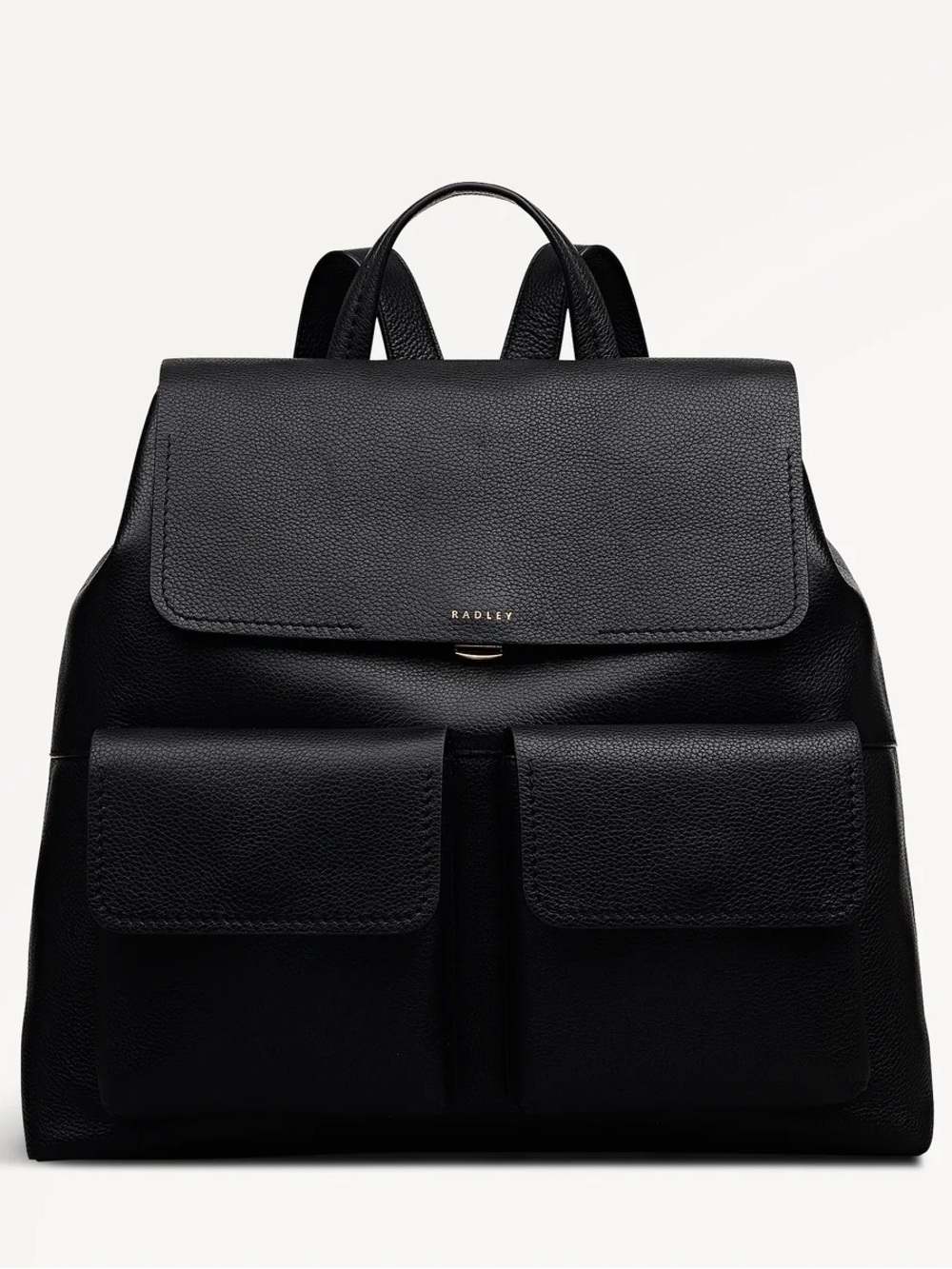 RADLEY LONDON Black Pebbled Leather Backpack